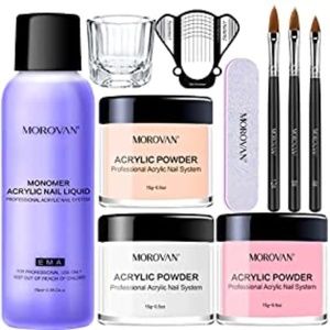 Morovan Acrylic Nail Kit - Acrylic Powder Set Acrylic Nail Powder for Acrylic Na